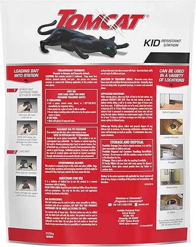 Miniatura 8 de Tomcat Mouse Killer - Estación recargable para uso en interiores resistente a los niños 1 estación con 32 cebos
