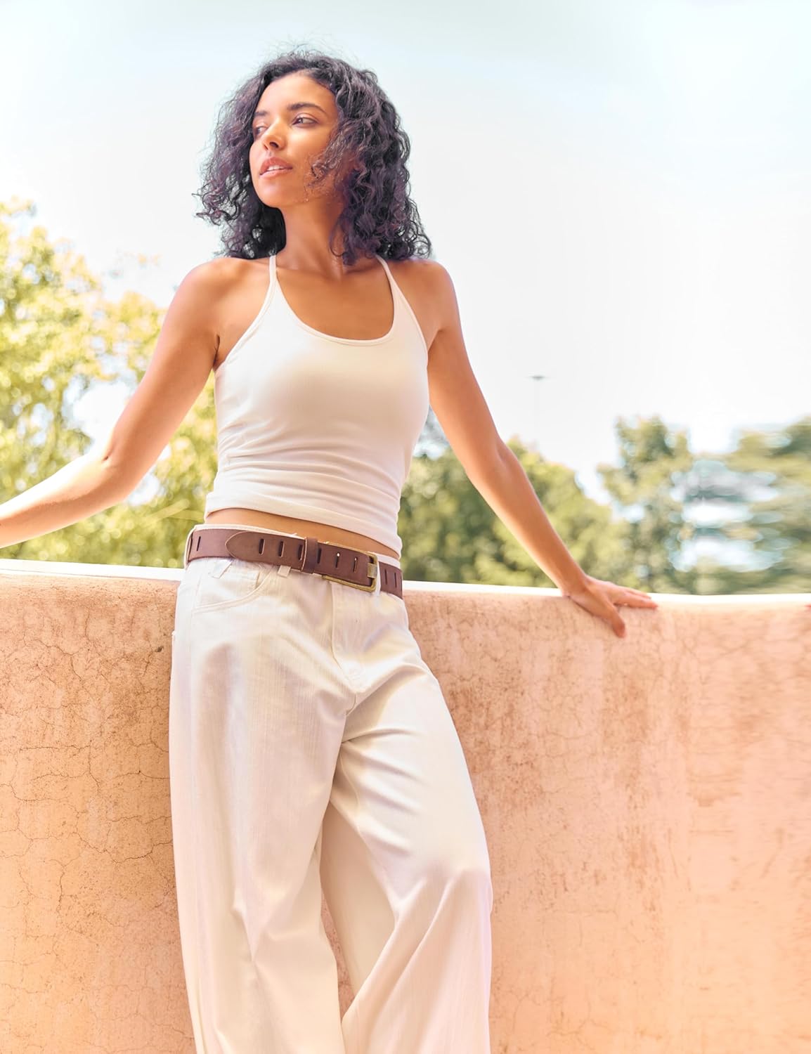 LyzerMia Womens Genuine Leather Belt for Jeans Pants Width 1.57" Western Cowgirl Wide Belts for Ladies with Gift Box - Image 6