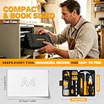DEKOPRO 94 Piece Tool Set Household DIY Tool Kit for Men with Storage Toolbox, Small Basic Hand Tool Box Set for Home Repair, DIY, Apartment, Office, Orange