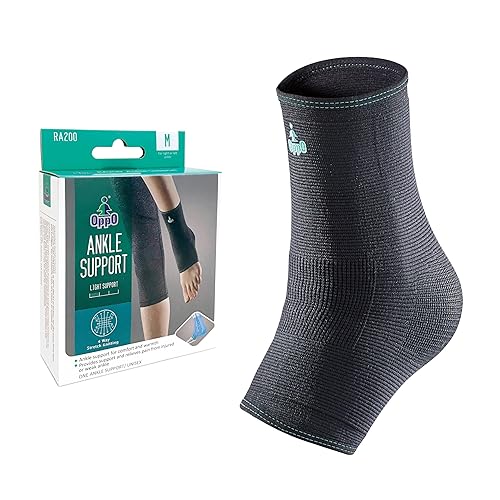 Miniatura 8 de OPPO RA200 Tobillera tejida elástica en cuatro direcciones para todas las actividades físicas (negro, mediano)