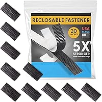 Vista 13 de Fuerza industrial, paquete de 2 cintas adhesivas negras de 10 pies para interiores y exteriores, cierre autoacoplable compatible con 3M SJ3550