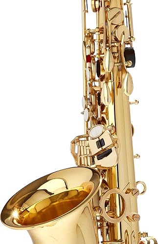 Miniatura 4 de Saxofón alto Mendini por Cecilio Eb con sintonizador boquilla y funda 10lengúetas y libro de bolsillo Dorado