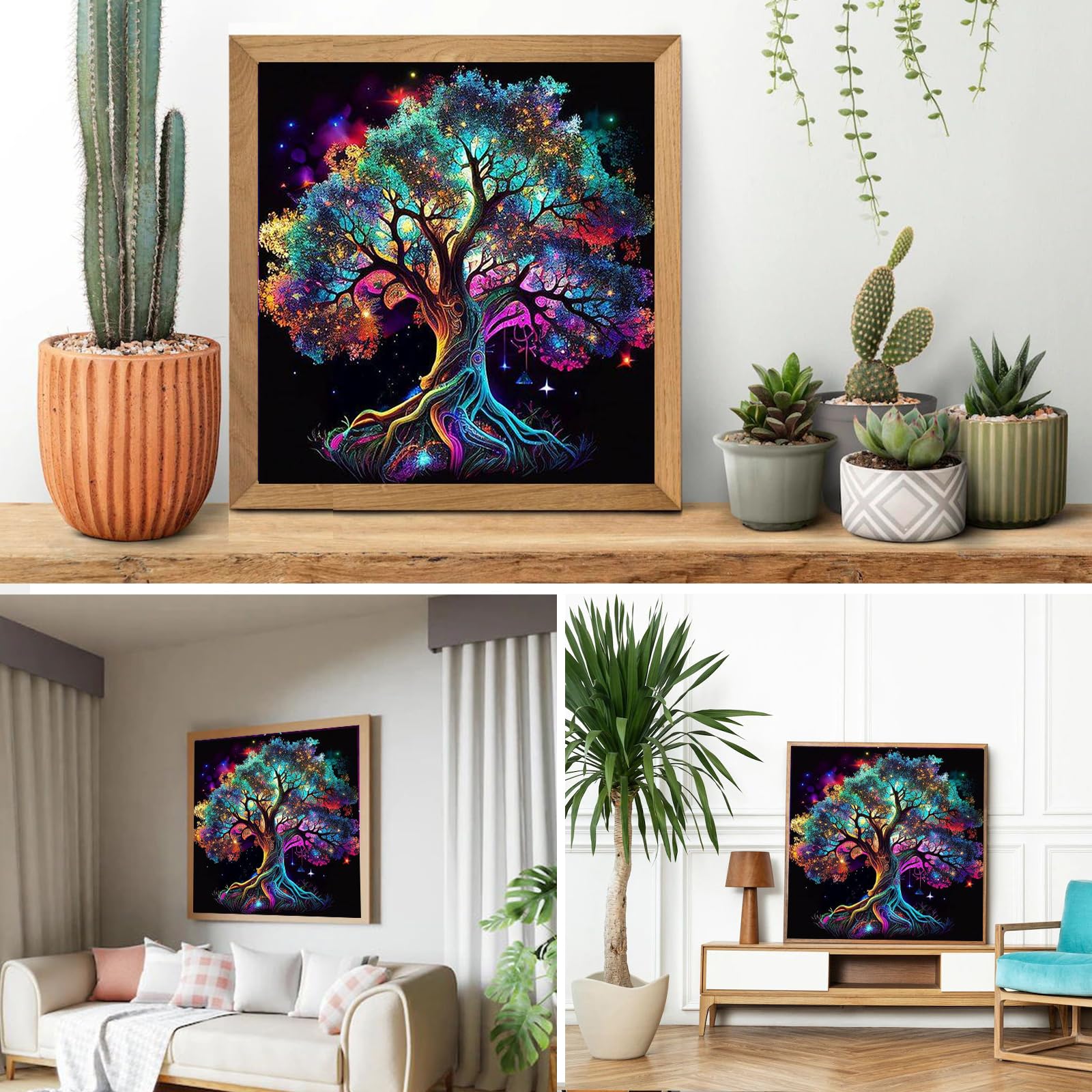 DIY Lebensbaum Diamant Painting Kit - 5D Vier Jahreszeiten 30x30cm