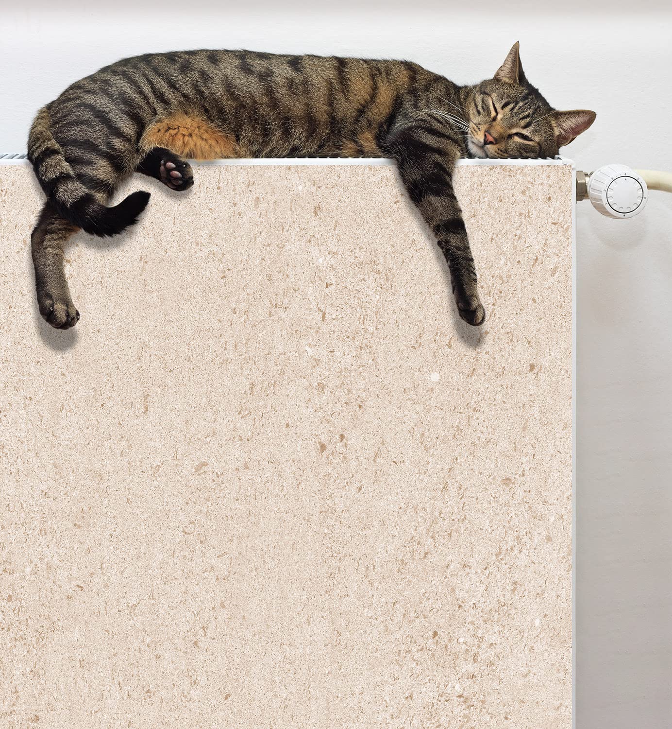 DarHaus Magnetische radiatorbekleding, radiatorbekleding, 140 x 60 cm, motief marmer