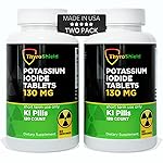 ThyroShield Potassium Iodide Tablets - 130mg Iodine Tablets for Radiation Exposure | USA Made Nuclear Fallout Pills KI Pills YODO Naciente 120 Tablets (2 Pack)