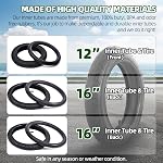 CalPalmy 12.5'' Front and 16'' Back Wheel Replacement Tubes and Tires | Compatible with BoB Stroller Tire Tube Revolution SE/Pro/Flex/SU/Ironman - Made from BPA/Latex Free Butyl Rubber