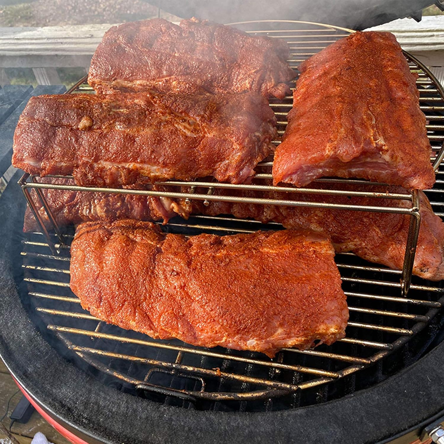 Vankey Grill Expander Rack Increase Grilling Surface Fit for Kamado Joe KJ-SCS Classic Stainless Steel