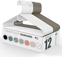 Vista 144 de Neaties - Perchas resistentes para ropa, paquete de 18 – Fabricadas en EE. UU. – Capacidad de 8 libras, perchas de plástico para ropa de adultos