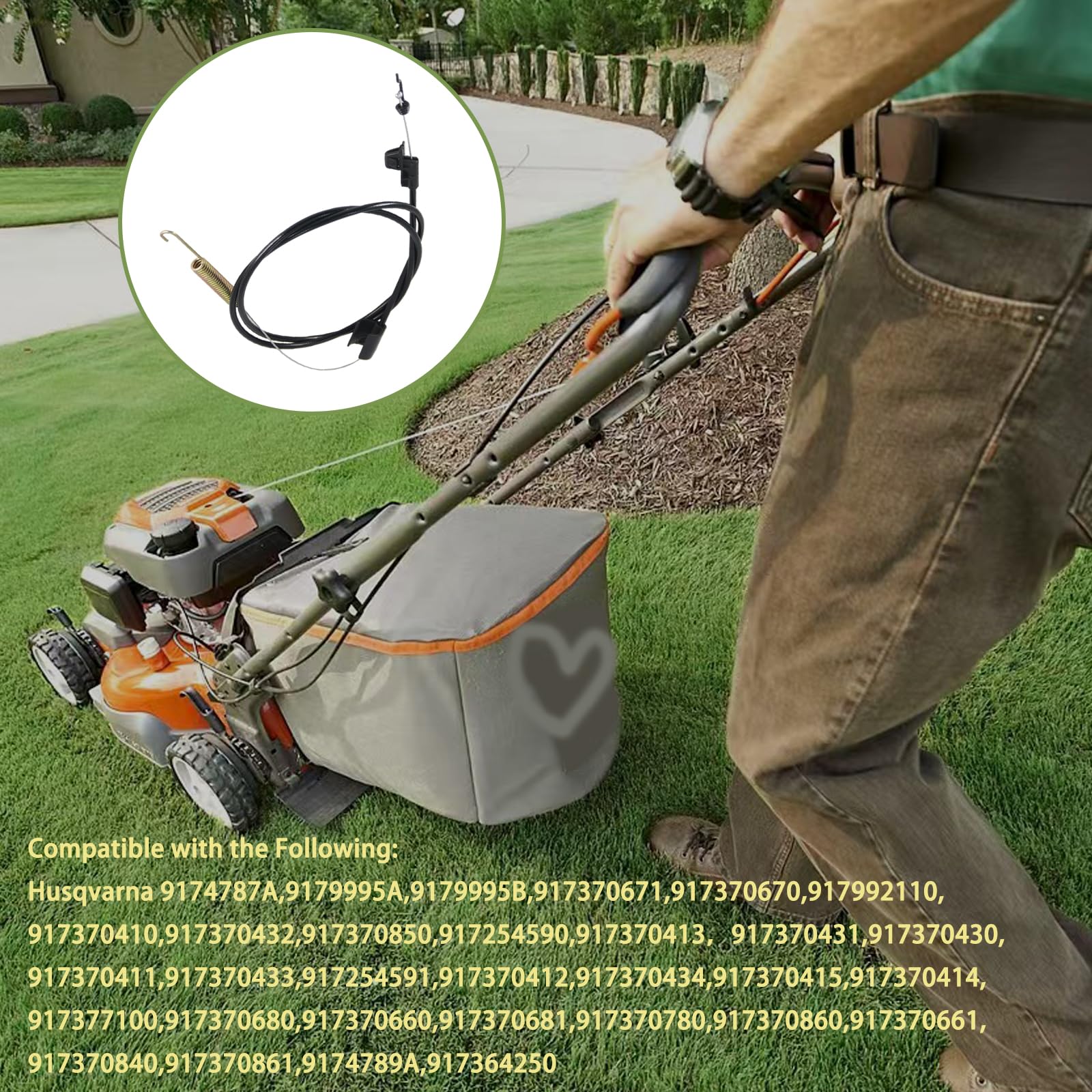 586638001 - Cable de transmisión para cortacésped Husqvarna Craftsman 583542901