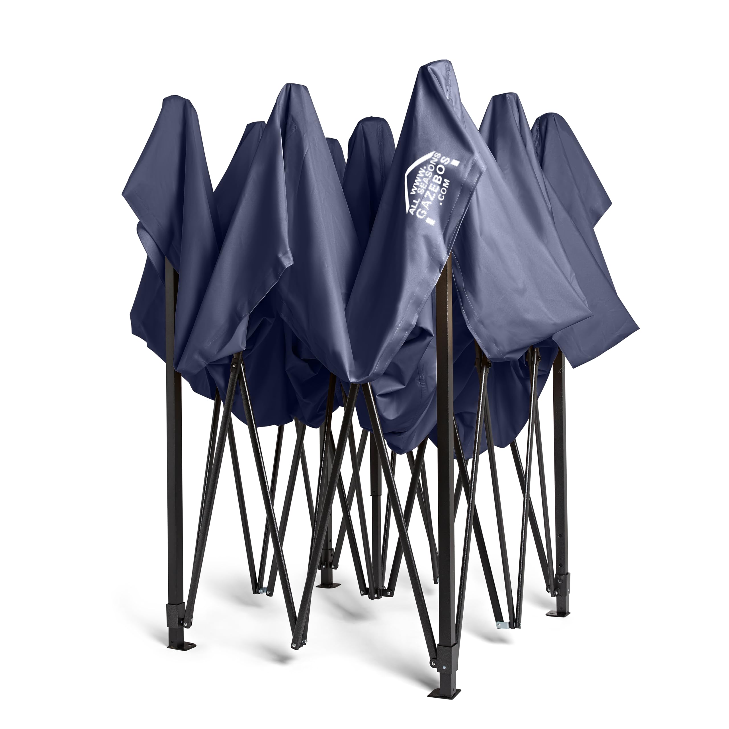 All Seasons Gazebos | 3x3m Pop Up Faltpavillon mit Zubehörpaket | Einfache Montage, Schwerlast, vollständig wasserdicht, hochwertige Materialien (Marineblau)