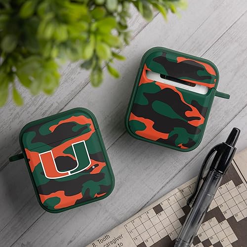 Miniatura 2 de AFFINITY BANDS Miami Hurricanes Camo HDX - Funda compatible con Apple AirPods Generaciones 1 y 2