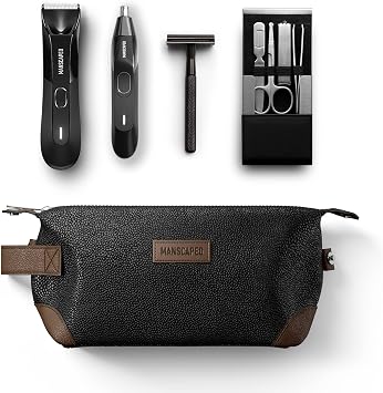 MANSCAPED  The Tool Box 4.0 Contains The Lawn Mower  4.0 Electric Trimmer, The Weed Whacker  2.0 Nose & Ear Hair Trimmer, The Plow  2.0, The Shears Four Piece Luxury Nail Kit, The Shed Toiletry Bag