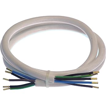 as - Schwabe 70867 Hob Connection Cable - 1.5 m H05VV-F 5G2.5 - White