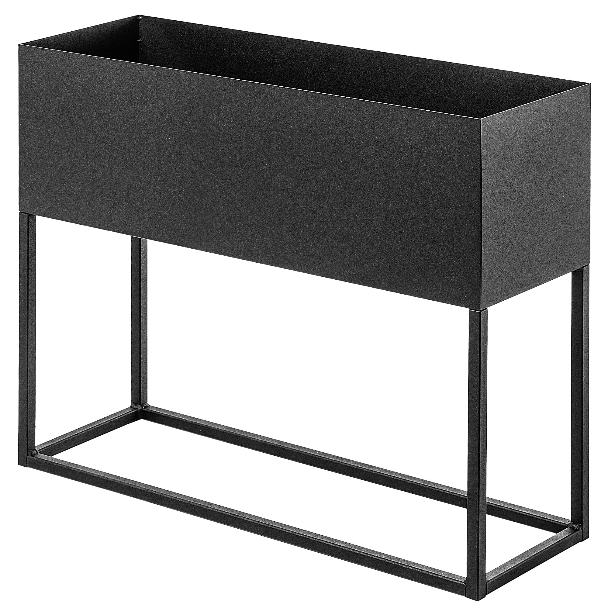 KADAX breiter Blumenkasten aus schwarzen Stahlstab, Blumenständer für Innen und Außen, Blumenbeet, Blumentopf, Blumenkübel, Blumenhalter (Höhe: 50 cm)