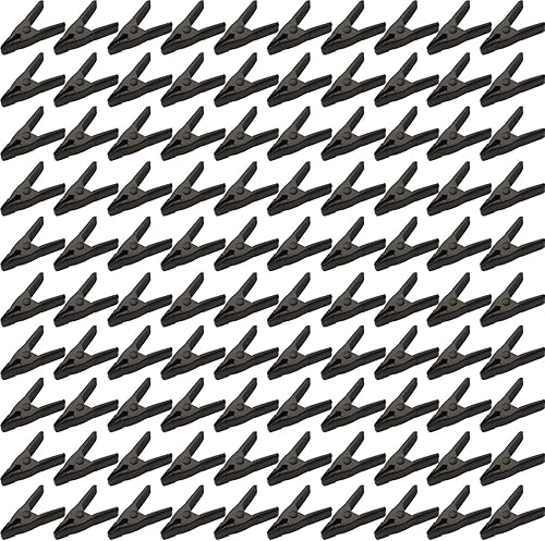 100 uds. Abrazaderas de metal de resorte de 2 pulgadas al por mayor a granel - todo negro