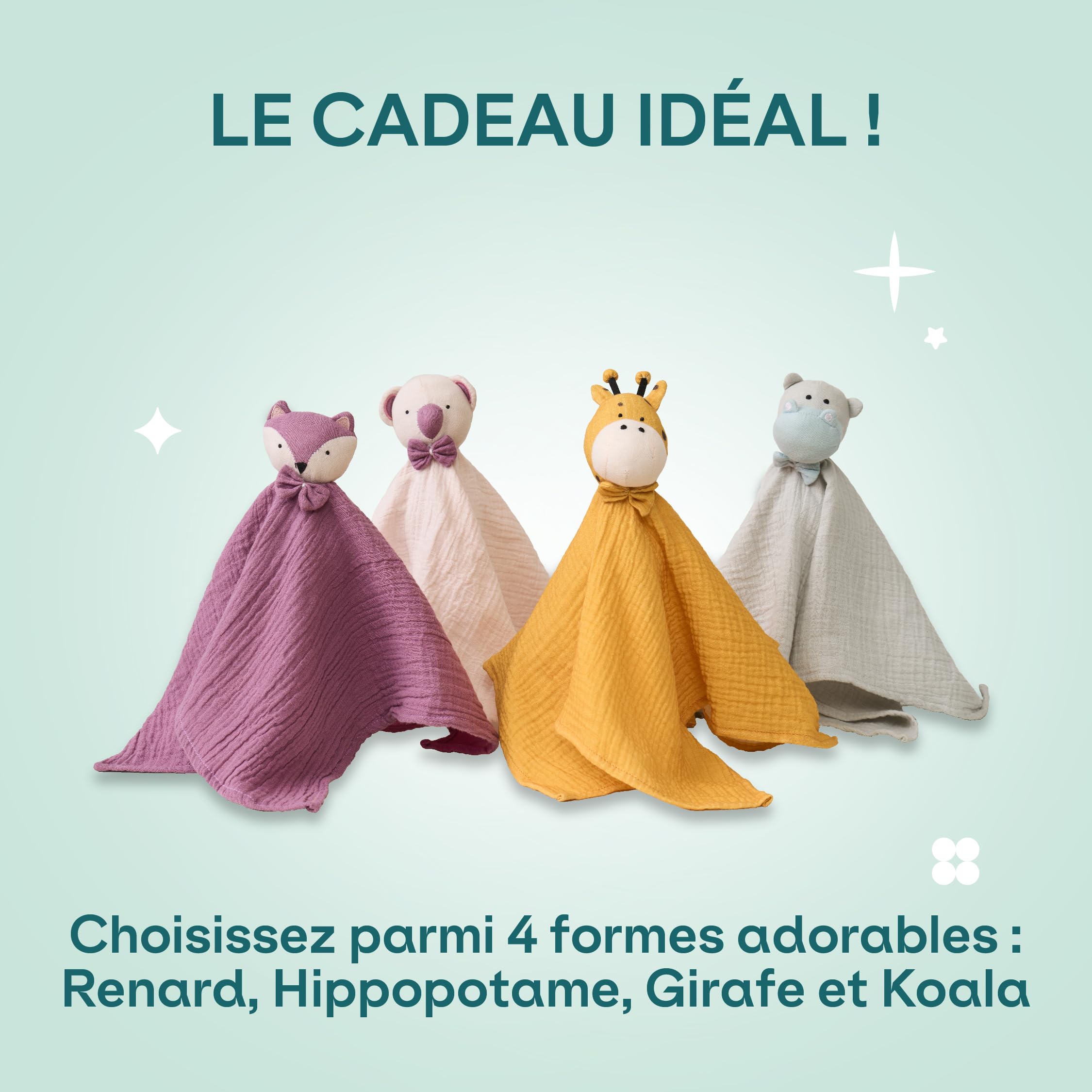 Hauck Doudou Bebe Cuddle N Play, Peluche Naissance en Mousseline, D