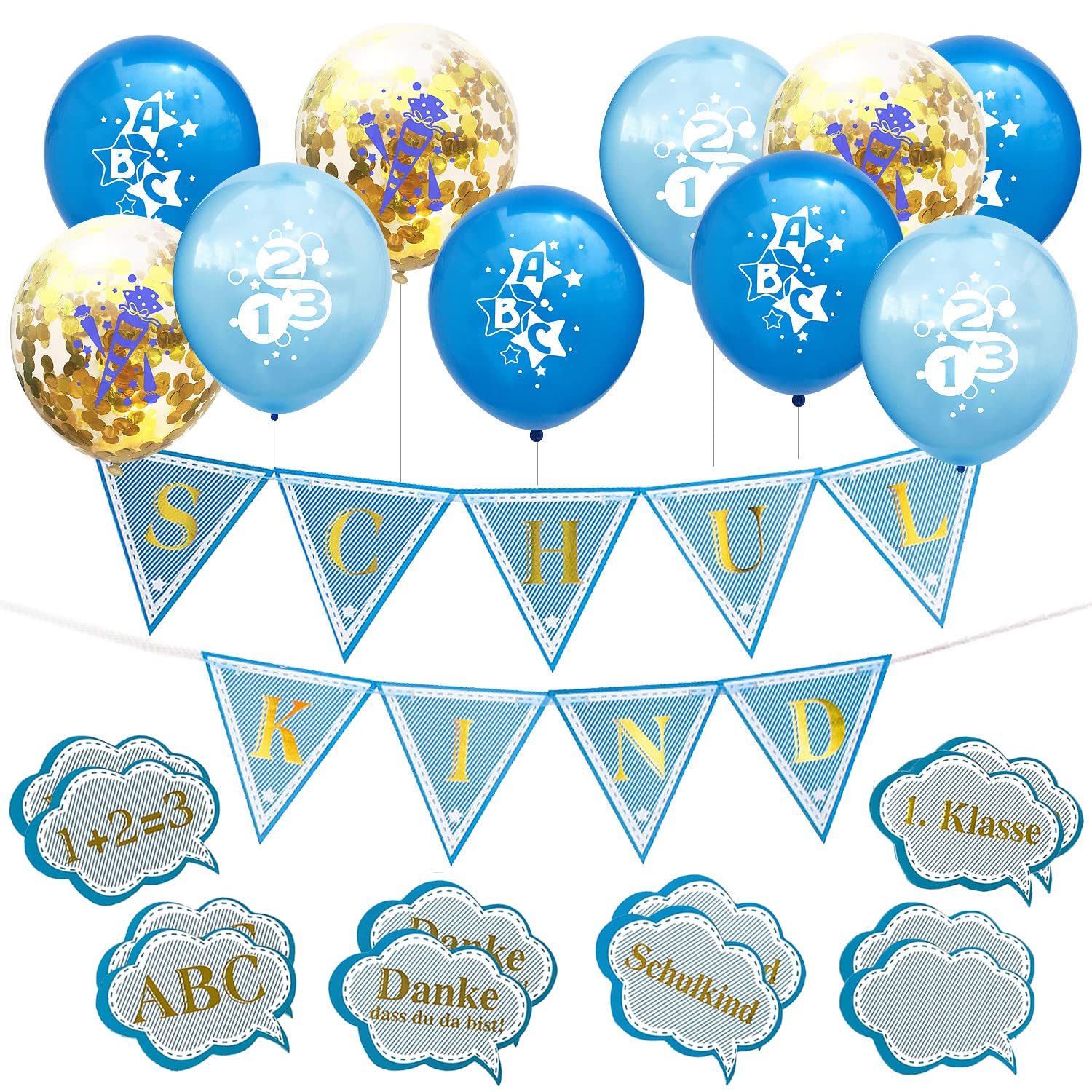 Kit De Décoration Pour La Rentrée Des Classes - Avec Motif ABC 123