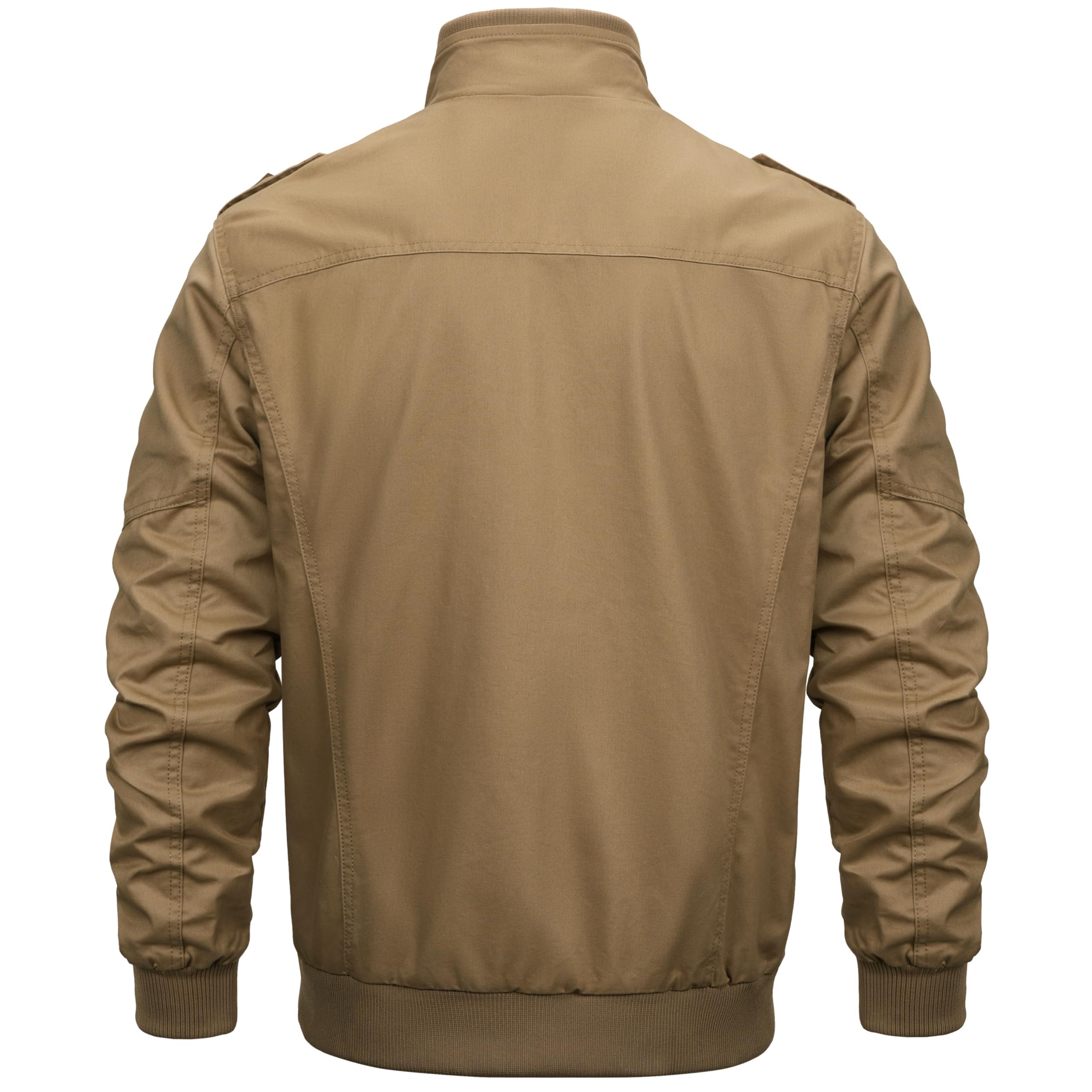 MAGCOMSEN Chaqueta de invierno para hombre forro polar cálido estilo cargo casual de entretiempomilitar