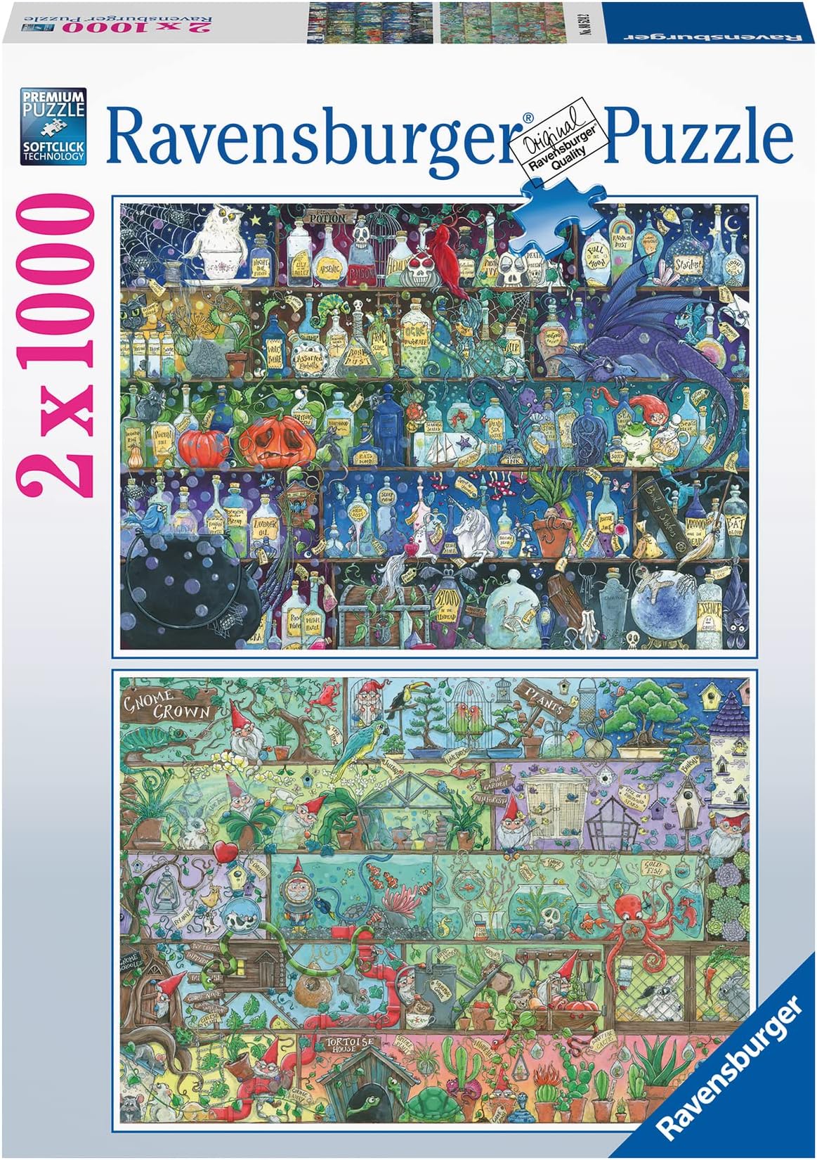 Ravensburger Zoe Sadler Shelves 2x 1000 Piece Jigsaw Puzzles for Adults and Kids Age 14 Years Up [Amazon Exclusive]