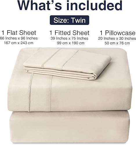 Miniatura 7 de Casual Living 32617 Juego de sábanas y fundas de almohada de 3 piezas de ropa de cama de 3 piezas de sábanas y fundas de almohada, tamaño