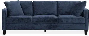 Safavieh Couture Taylyn Sofa - Navy Chenille Upholstery - 86.6" W x 35" D x 33" H
