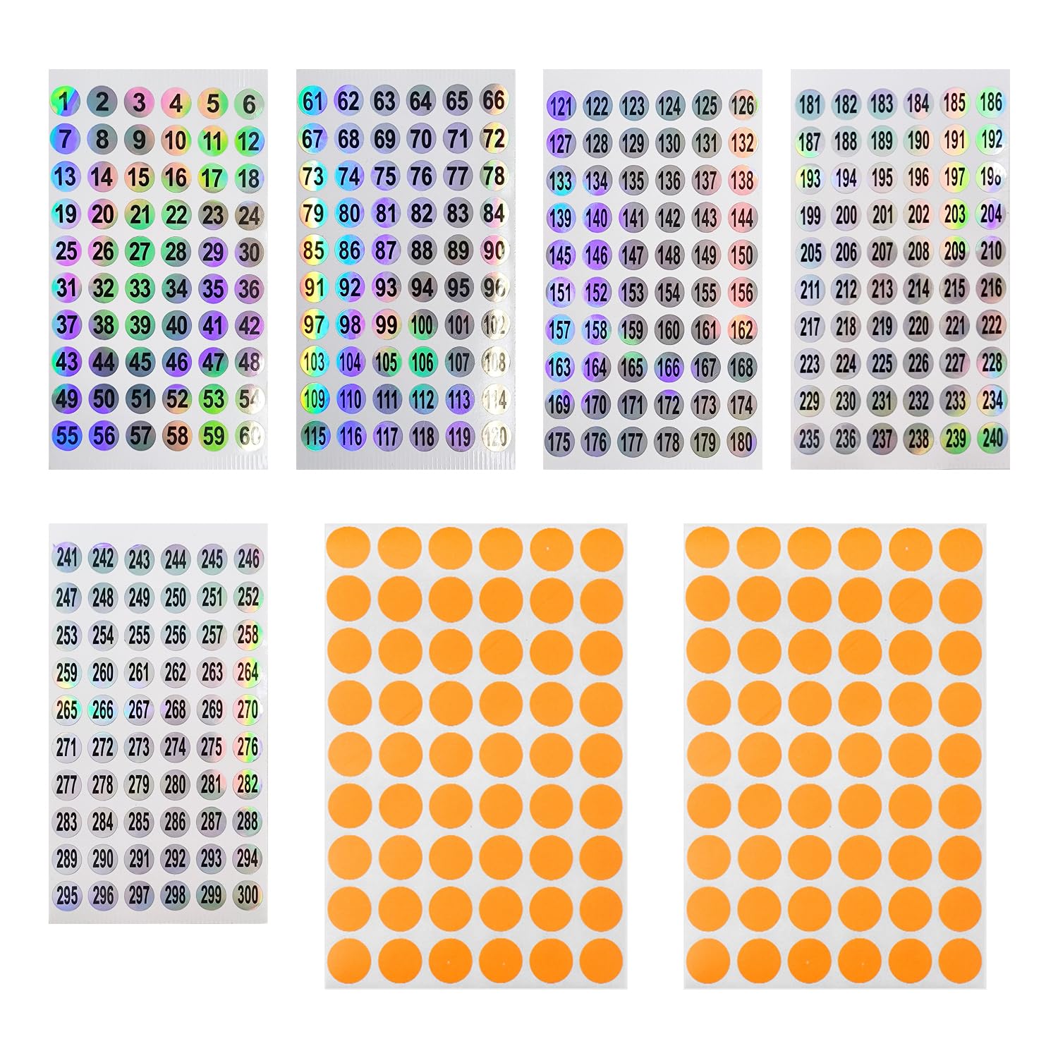 LUTER 10 Fogli Adesivi Con Nueri, 5 Set Di 1-100 Adesivi In Vinile Con - Foto 8