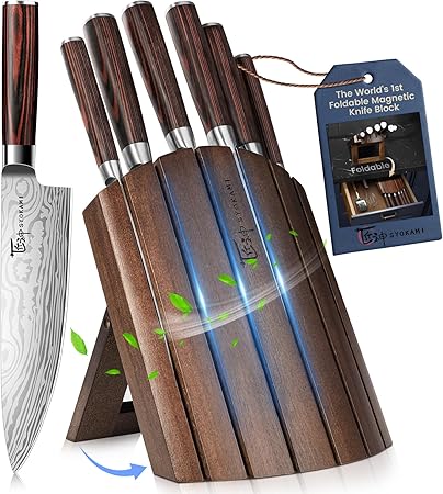 SYOKAMI 2026 Upgrade Knife Set 7 Piece Japanese Style Kitchen
