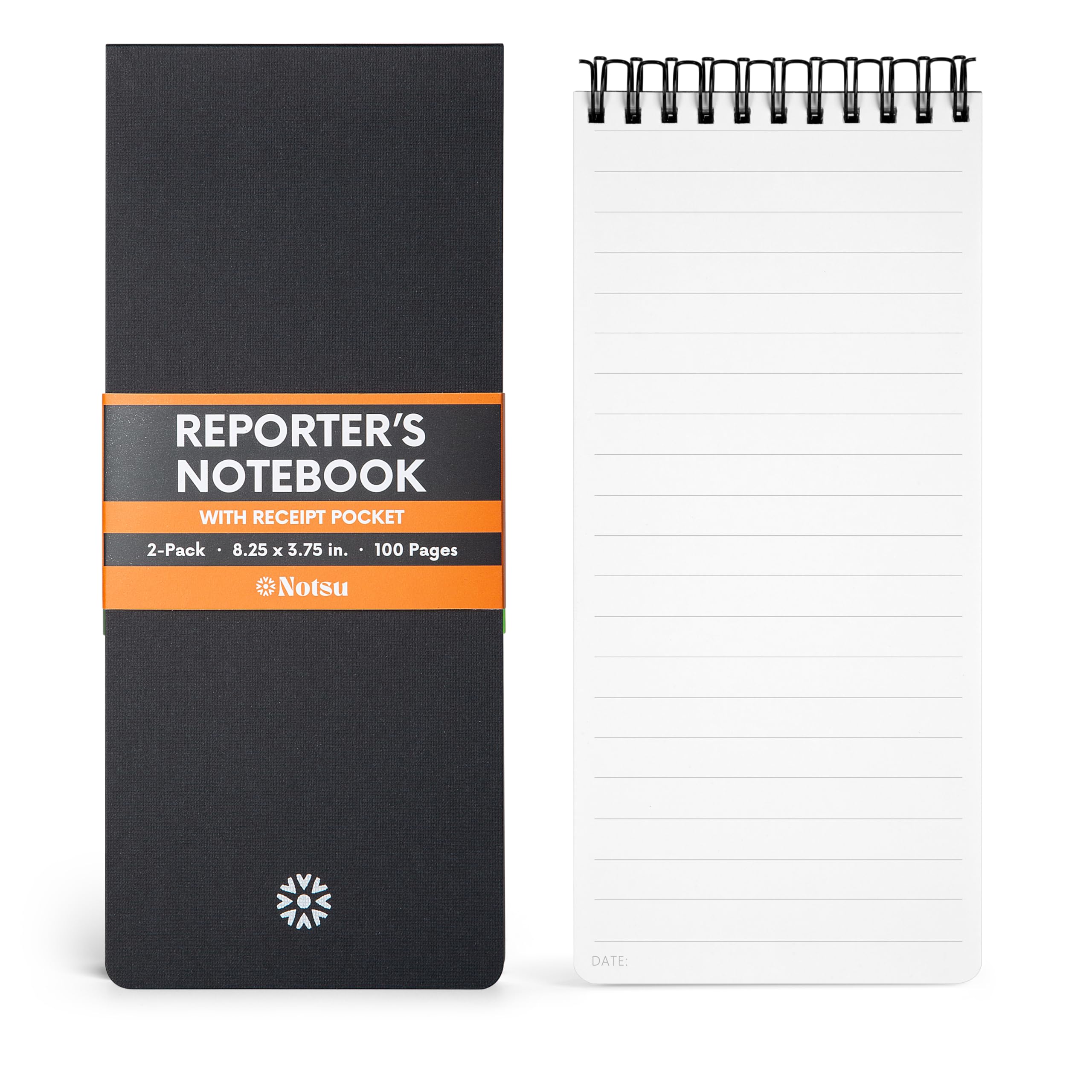 Carnet de notes de reporter Notsu anti-bavure avec papier épais 120g pour l'extérieur