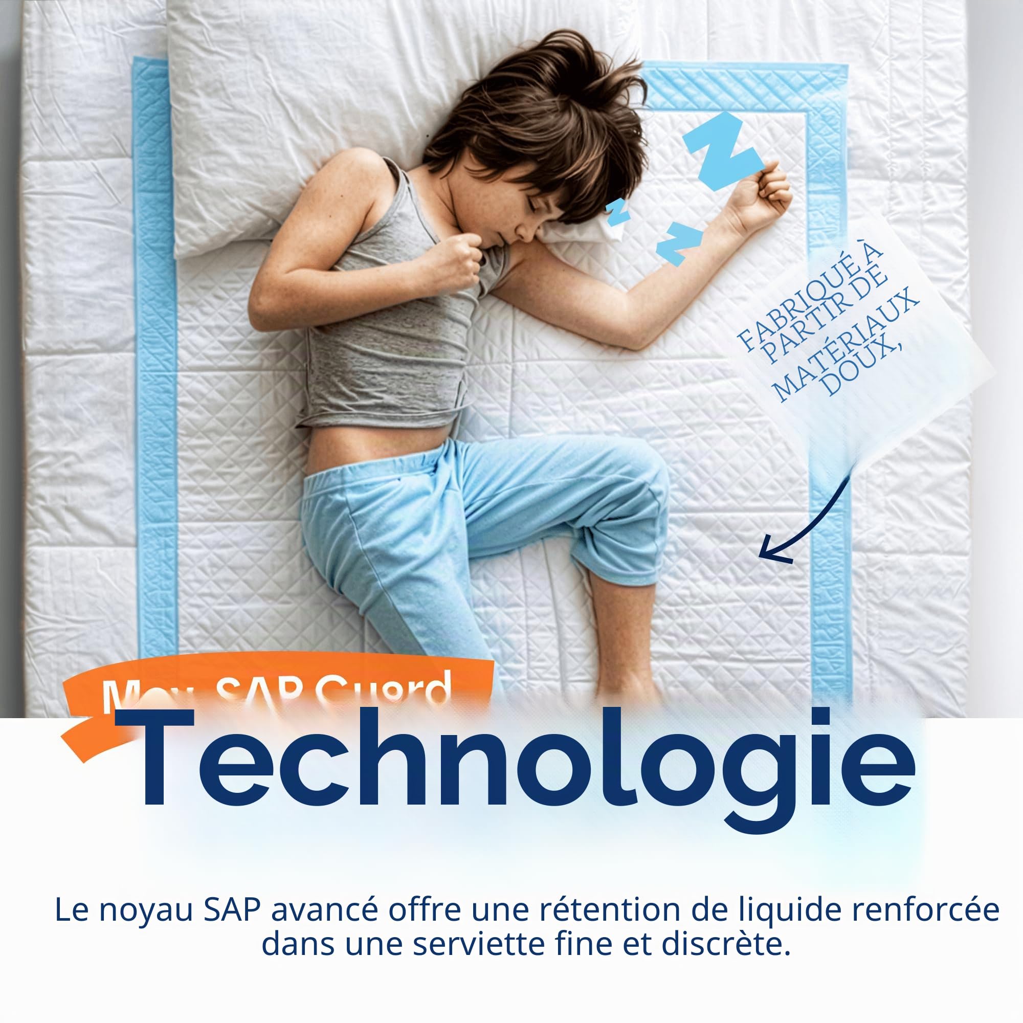 Healqu Alèse Jetable, Lot de 50 60x90 cm - Protège-Matelas Jetable Spécial Incontinence et Fuites Urinaires - Adultes, Enfants, Personnes gées et Animaux - Grand Format, Très Absorbant