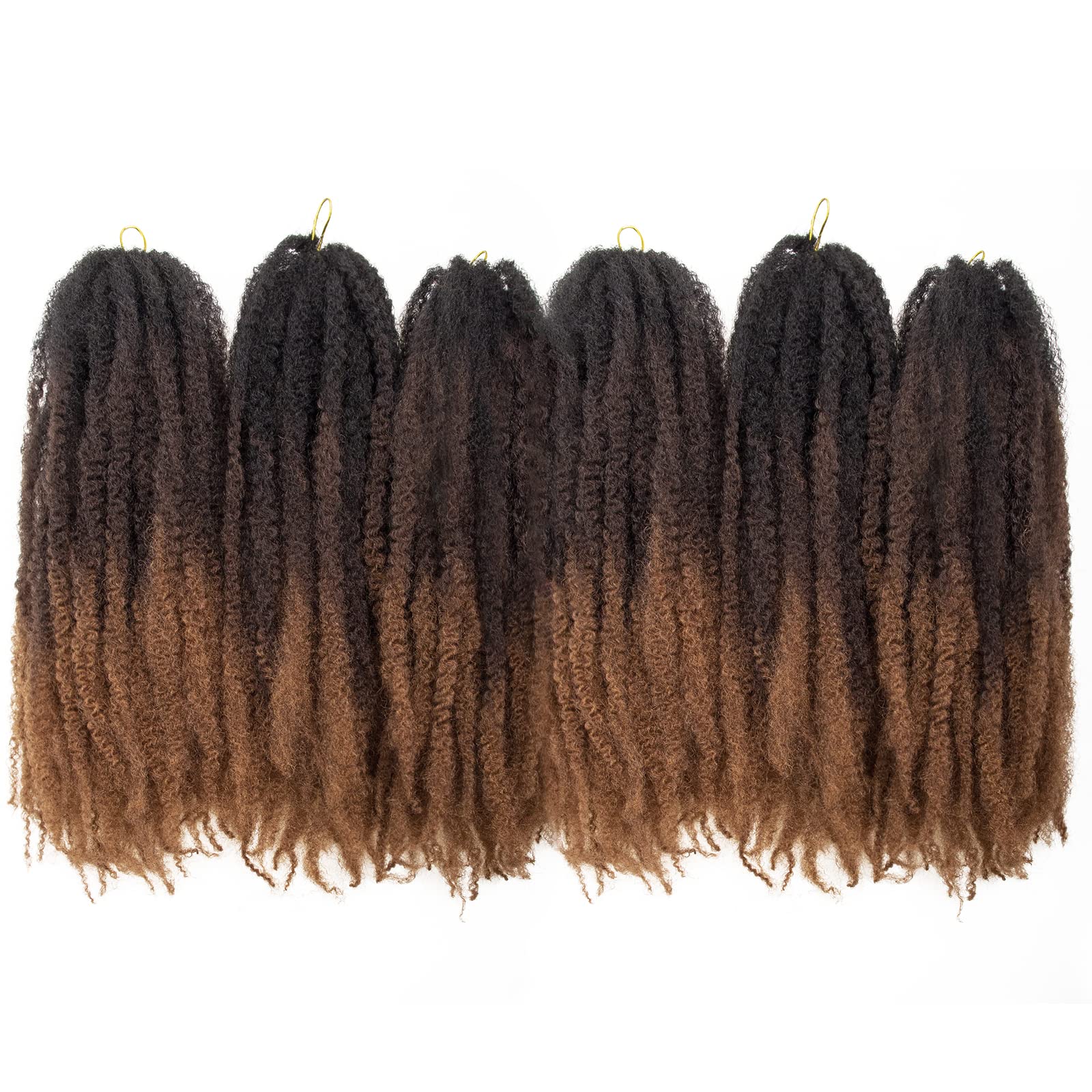 Marley Hair 18 Inch Marley Twist Hair Afro Twist Marley Braiding Hair for Faux Locs Crochet Hair Synthetic Hair Extensions(1B/4/30, 18inch)