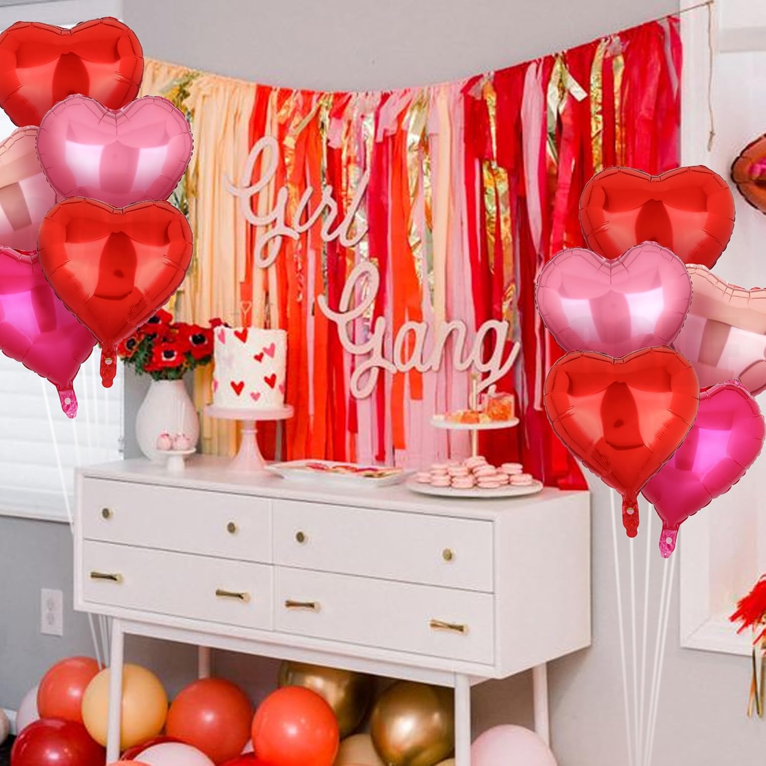 Globos De Mylar De Papel De Aluminio Con Corazon De Feliz Día De San Valentín Personalizados