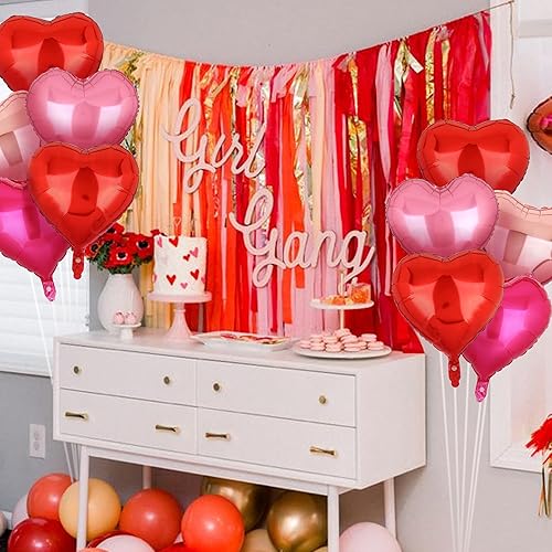 Miniatura 6 de 16 globos de Mylar en forma de corazón de 18 pulgadas, globos de San Valentín, cumpleaños, compromiso, proponer matrimonio, boda, aniversario, día