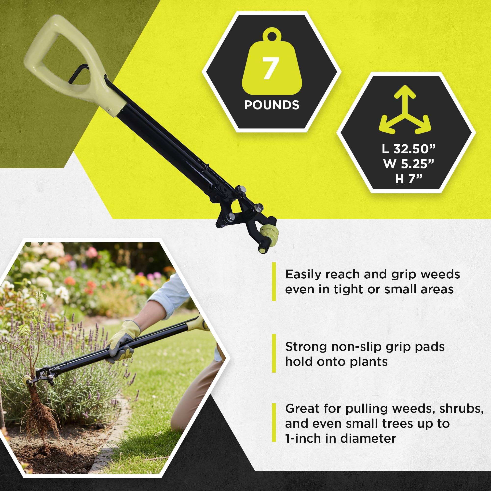 Brush Grubber Bac Industrias BG-14 Cepillo para Margaritas práctico para Margaritas Xtended Llegar