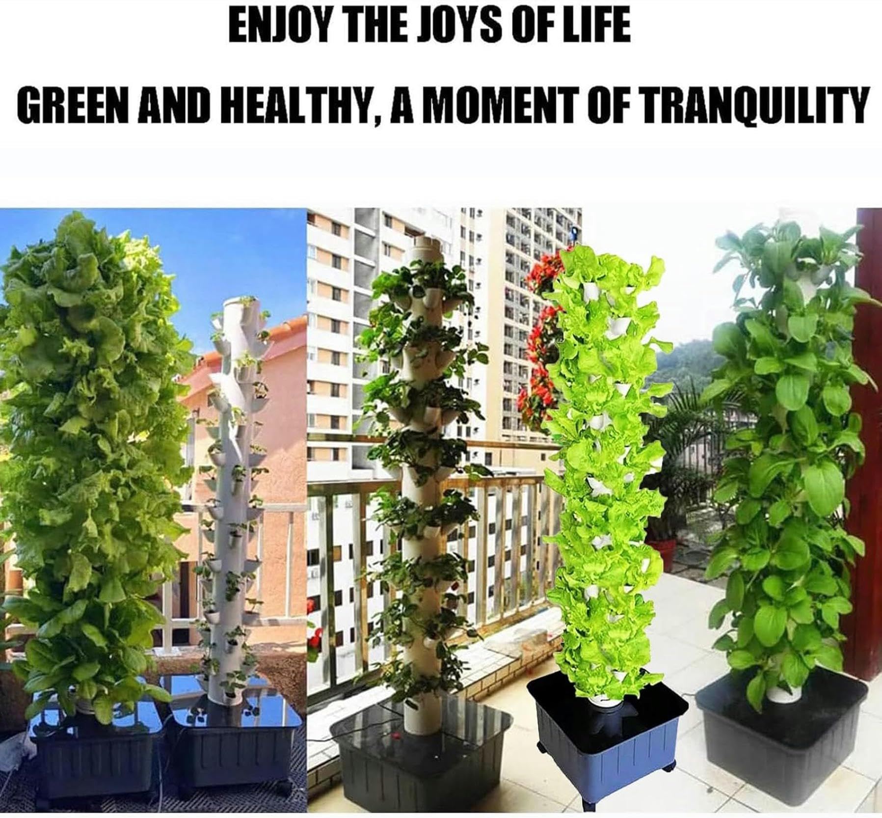 Smart Garden, vasi da Giardino Verticali, Sistema di piantagione idroponica Tower Garden, Kit per Giardino Interno (Dimensioni: 15 Strati, 45 Fori)