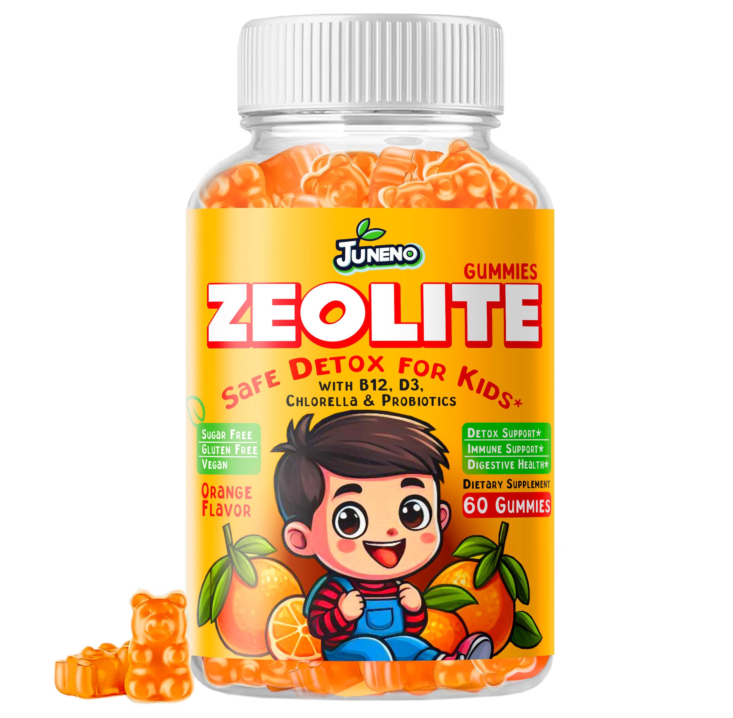 Zeolite Kids Detox Gummies - Total Body Cleanse 60 Count (Pack of 1)