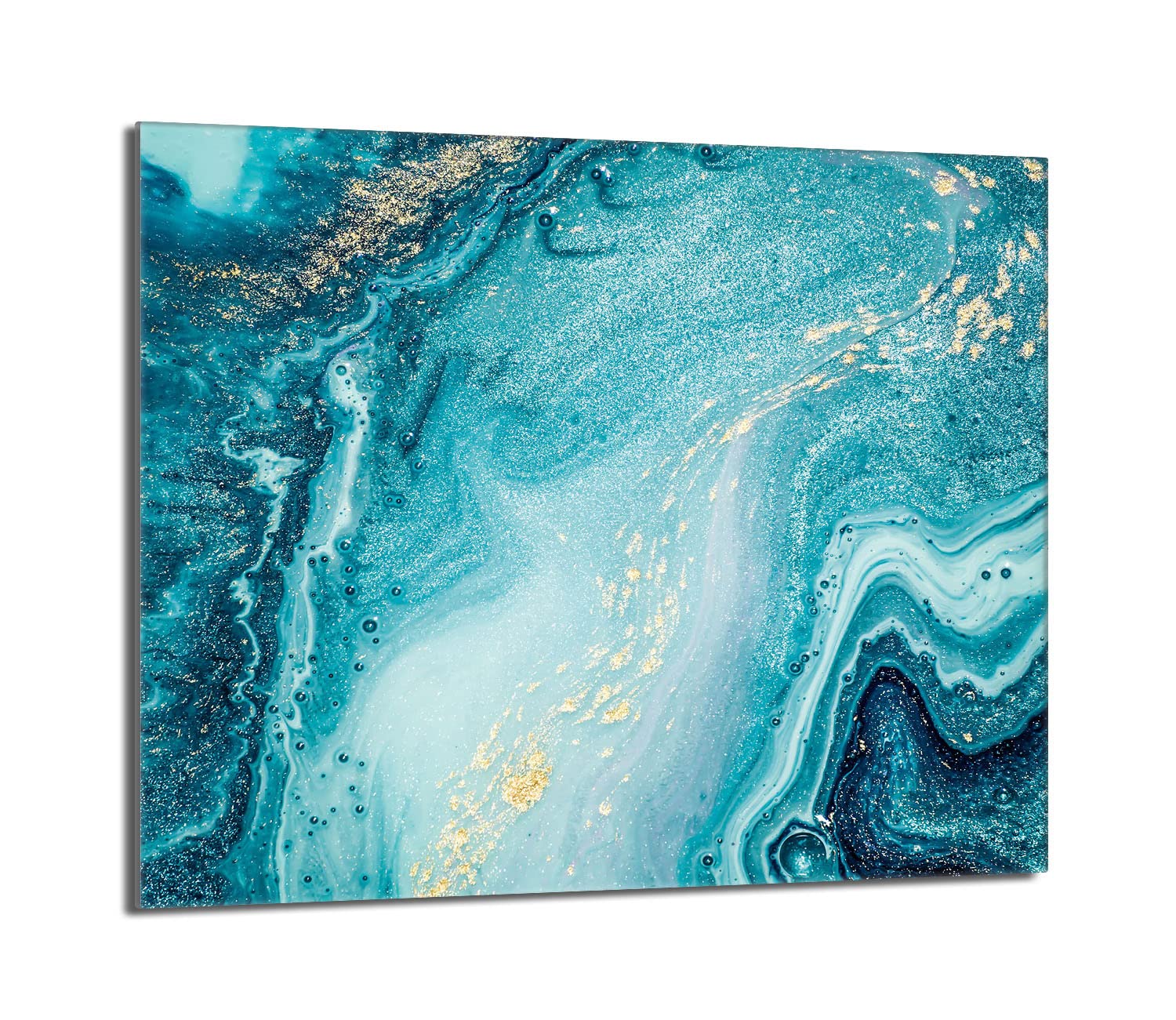 Placa protectora de vitrocerámica 60 x 52 cm 1 pieza cocina eléctrica universal para inducción protección contra salpicaduras tabla de cortar de vidrio templado como decoración, MÁRMOL