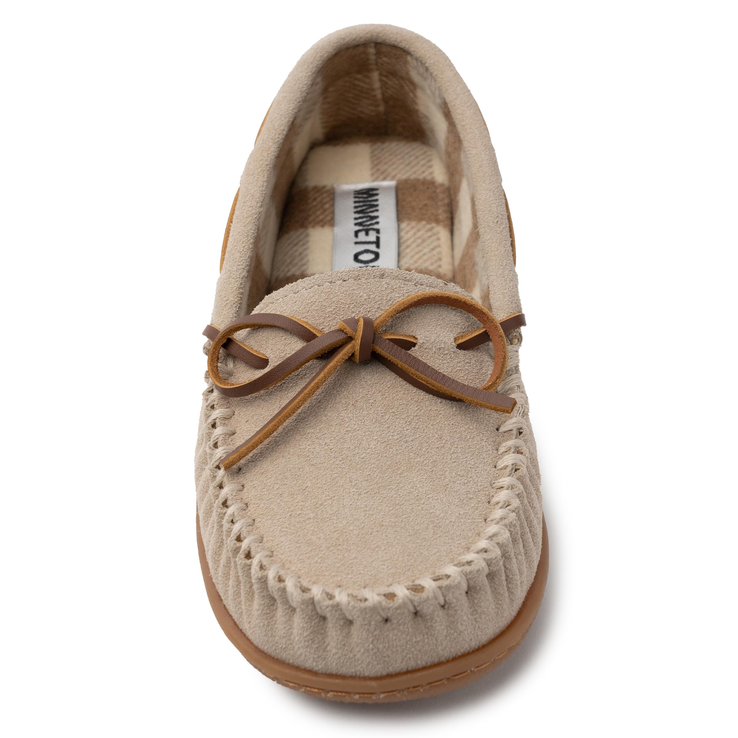 Minnetonka Women’s Camp Tie Moc — Cozy, Suede Moccasin Slippers for Women with Plush Pile Lining, Cushioned Footbed, and Durable Sole for Indoor & Outdoor Comfort