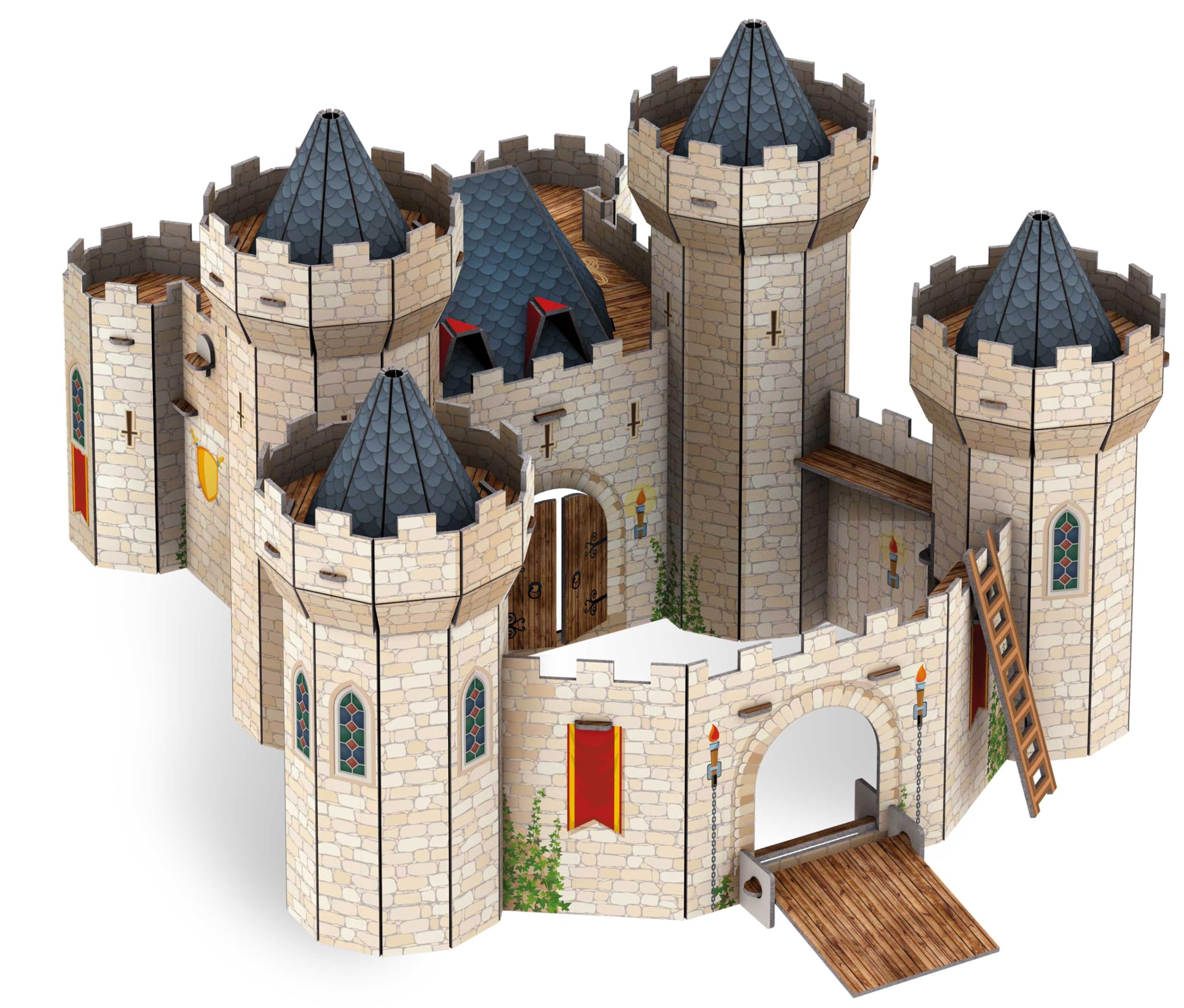 Il castello medievale 3D. Ediz. a colori. Con modellino 3D da costruire