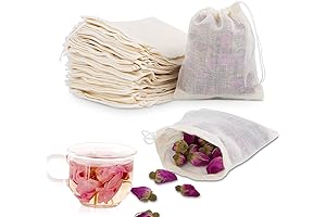 50Pcs Cotton Muslin Sachet Bags for Eco-Friendly Storage