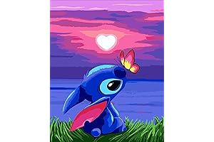 Filaslft Lilo And Stitch DIY Painting By Number Kit For Adults And Beginners
