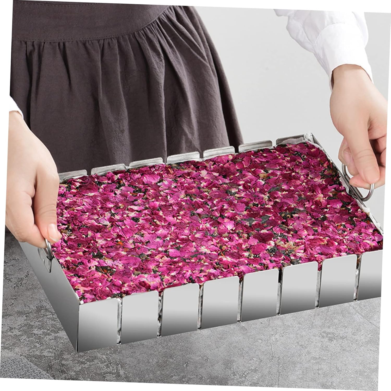 Nougat Candy Making Mold Set Stainless Steel Nougat Tray Baking Sheet Pan Gelatin Cake Cutting Tool for Pastry Baking Supplies for Desserts and Confectionery