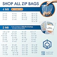 Vista 7 de Spartan Industrial - Bolsas de polietileno de plástico transparente con cierre de cremallera de 9 x 12 pulgadas (500 unidades) de 4 mil de grosor