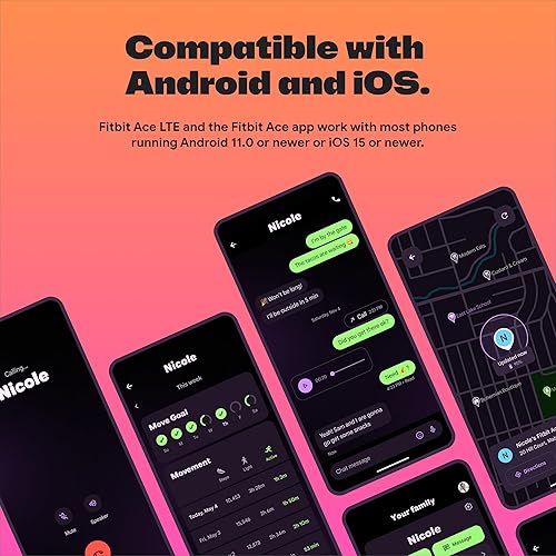 Miniatura 6 de Fitbit Google Ace LTE - Reloj inteligente para niños con llamadas, mensajes, GPS y juegos basados en actividades, se requiere plan de datos de Ace