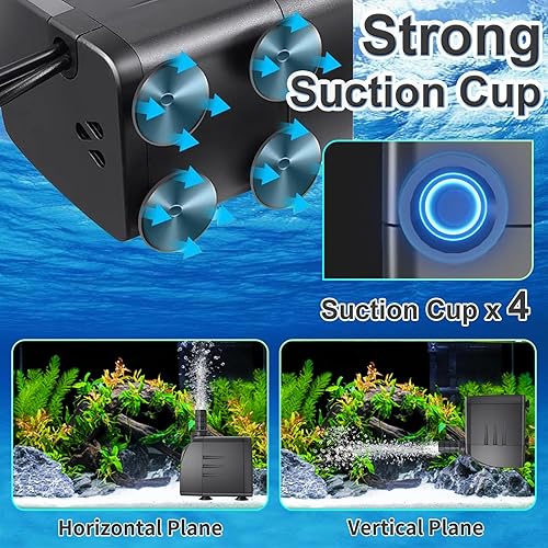 Miniatura 3 de Bomba sumergible de cable de alimentación de 10 pies de 400 GPH, protección contra sobrecalentamiento, bomba de agua con elevación de 6.5 pies para