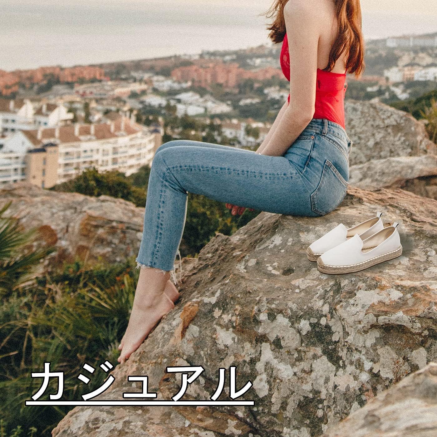 ローファー レディース カジュアル フラットプラットフォーム エスパドリーユ 軽量 カンバス 滑り止め 亜麻 スタイリッシュ 日常