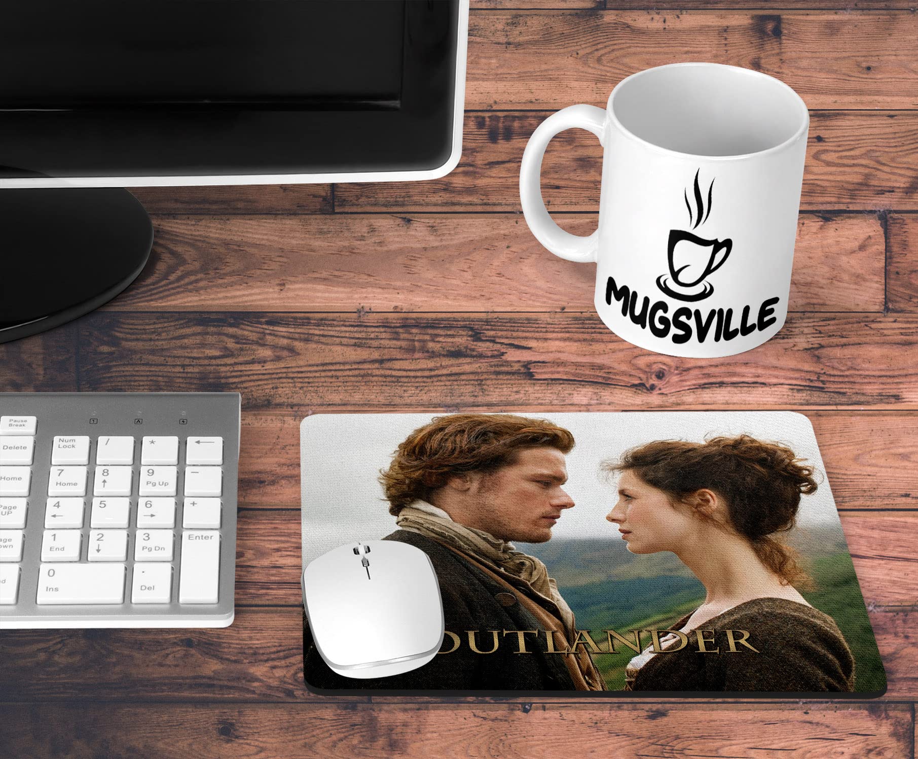 TusPersonalizables Outlander Mauspad Mit Sam Und Catriona Motiv - 21x18 Cm