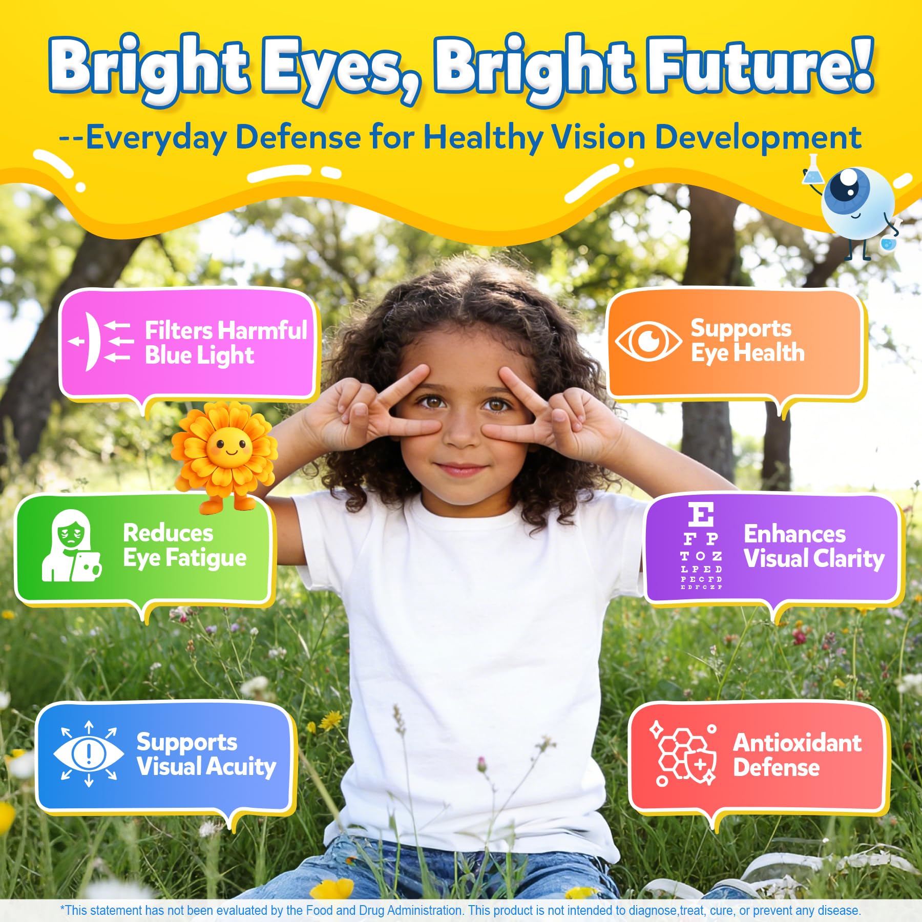 Eye Vitamins for Kids, Lutein Gummies + Omega 3 (DHA+EPA) & Bilberry, 60Cts — Amazon image 3