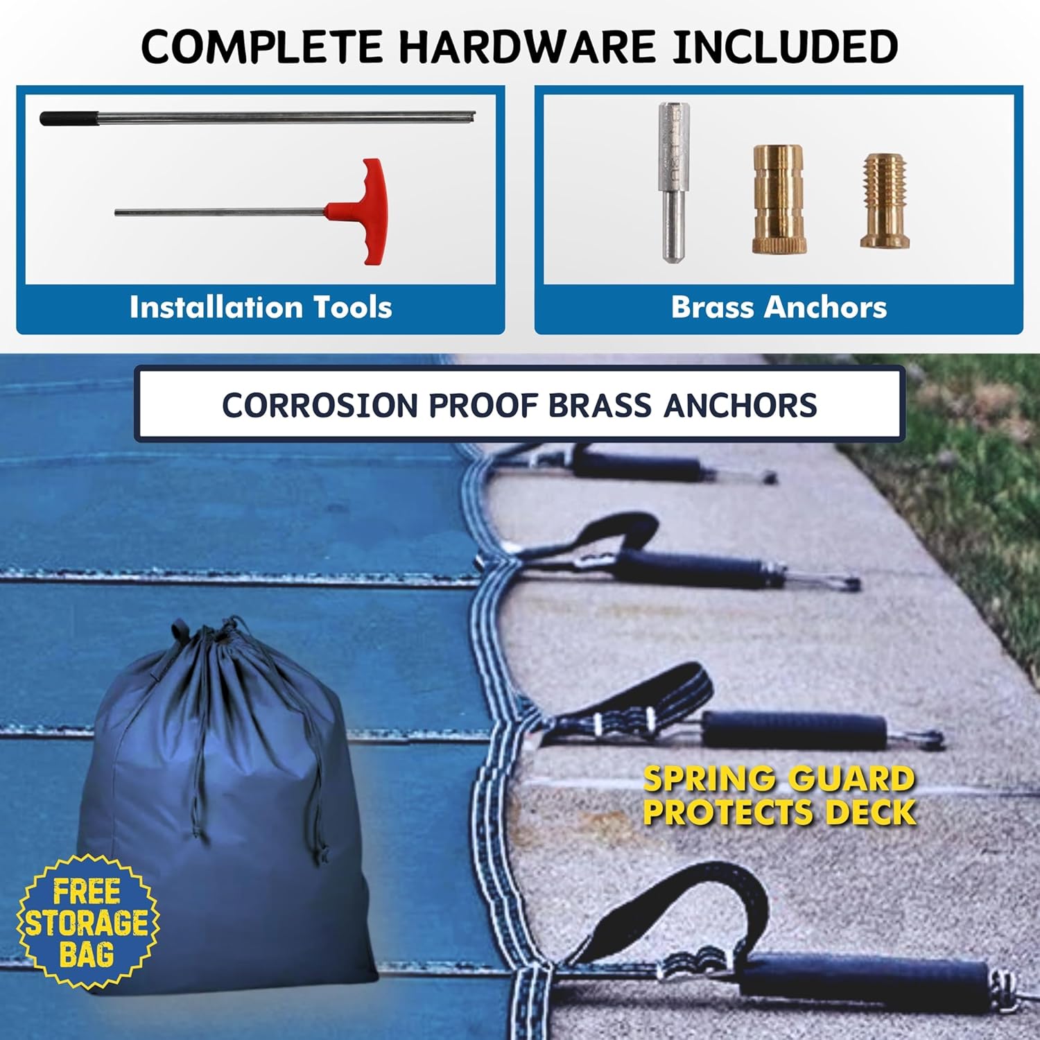 Freetime Fun Pool Covers for Inground Pool 20x40ft, 16 Year Full Warranty- Mesh Winter In Ground Swimming Pool Cover, UL & ASTM Certified