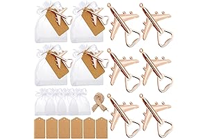 Personalized Airplane Bottle Opener Party Favors, Set of 50