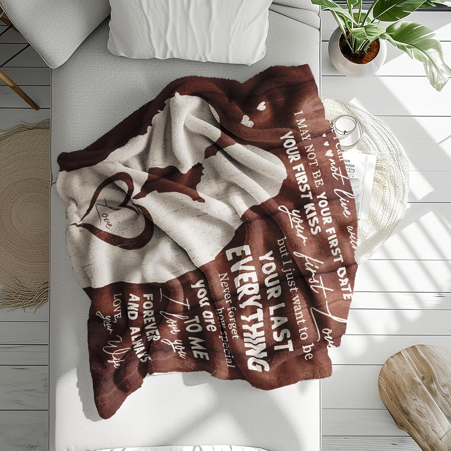 Husband Gifts, Husband Gifts for Valentines Day, Birthday Present for Hubby, Anniversary Wedding Present for Him, I Love You for Him Throw Blankets 60"x50" - Image 6